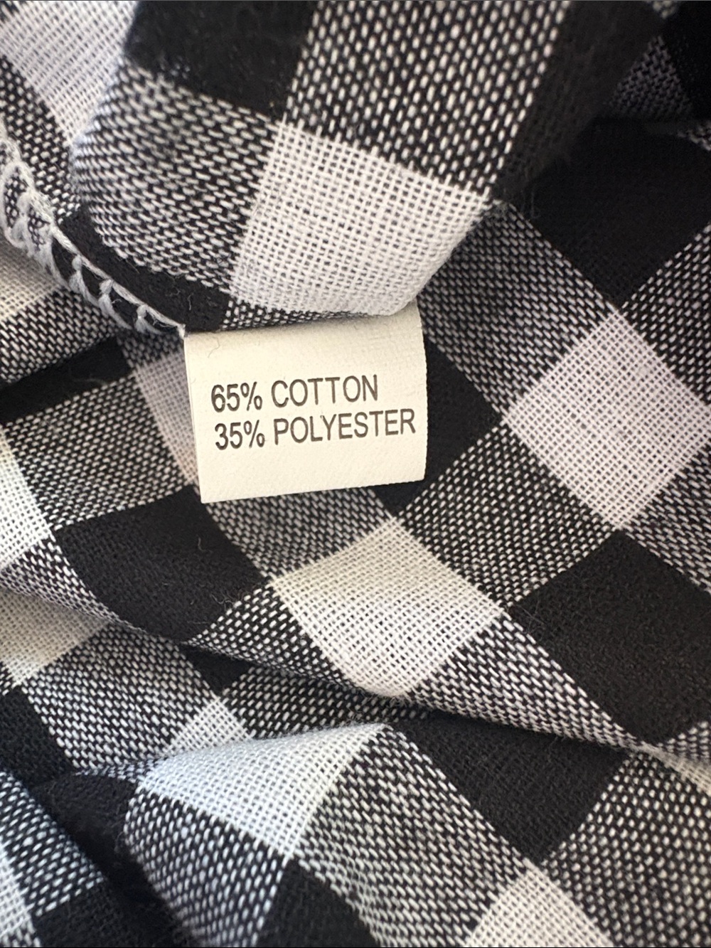 Black & White Cotton Blend Gingham Ruffle-Sleeve Top XS - Picture 8 of 9